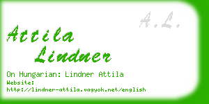 attila lindner business card